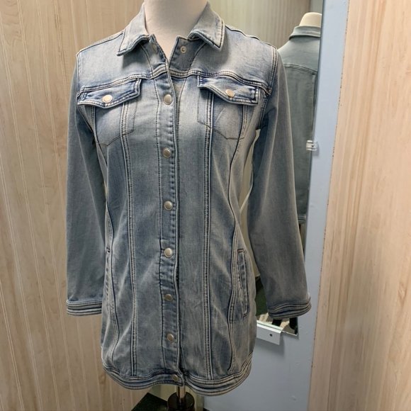 tribal maxi jean jacket